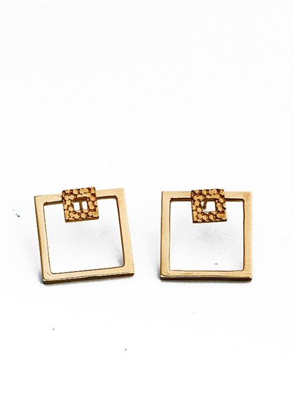 Corset Collection : Corset Double Square Earring
